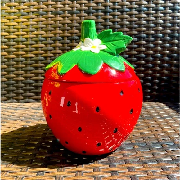 Strawberry Cookie Candy Jar Container - Picture 1 of 7
